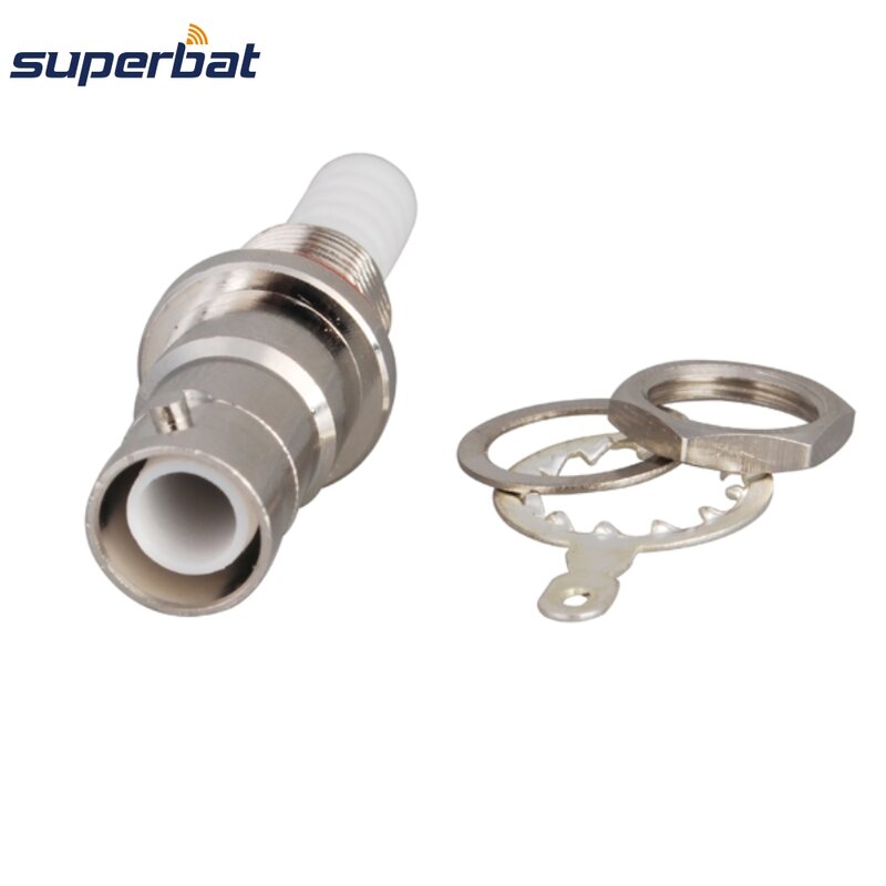 Superbat – connecteur Coaxial femelle SHV haute tension, soudure BNC, cloison RF, droit