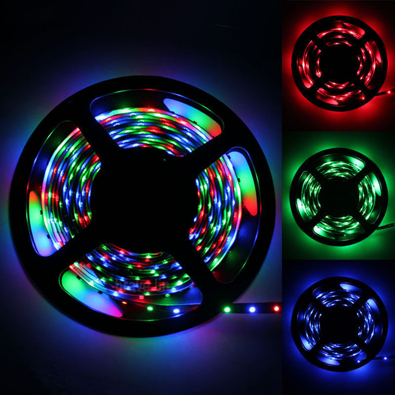 RGB SMD 2835 LED Strip light 300 LEDs / 5M New Year String Ribbon  RGB Colors High Quality LED Flexible Home Decoration Lamp