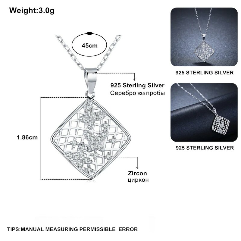 Sodrov Butterfly Net New Arrivals 925 Sterling Silver Fine Jewelry For Women Trendy Engagement Link Chain Necklaces & Pendants