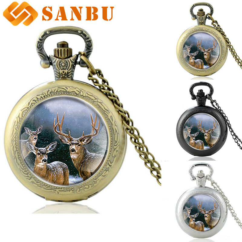 Винтажные бронзовые кварцевые карманные часы с подвеской и подвеской в стиле ретро для мужчин и женщин