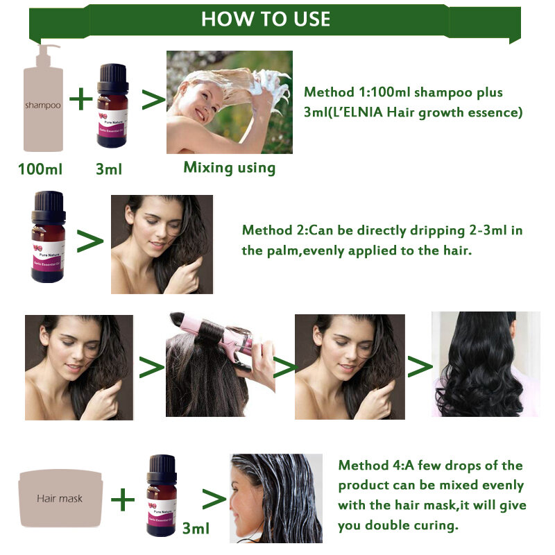 Aceite de ajo para el cuidado del cabello, aceite esencial rápido y potente para el crecimiento del cabello, suero líquido para la pérdida de cabello, reparación de queratina Herbal, 10ml