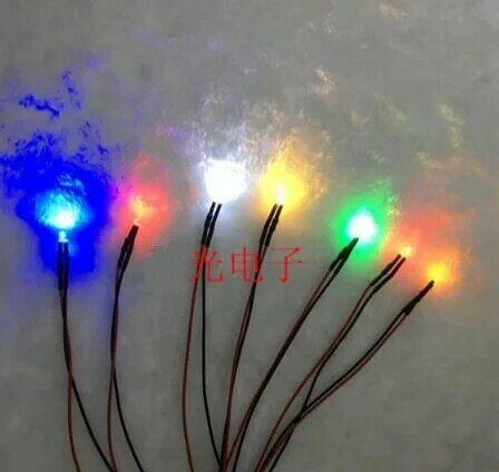 Diode électroluminescente 5MM/3MM DIP 100, LED pièces, blanc chaud/rouge/jaune/vert/bleu brillant F5 F3 perle de haute qualité
