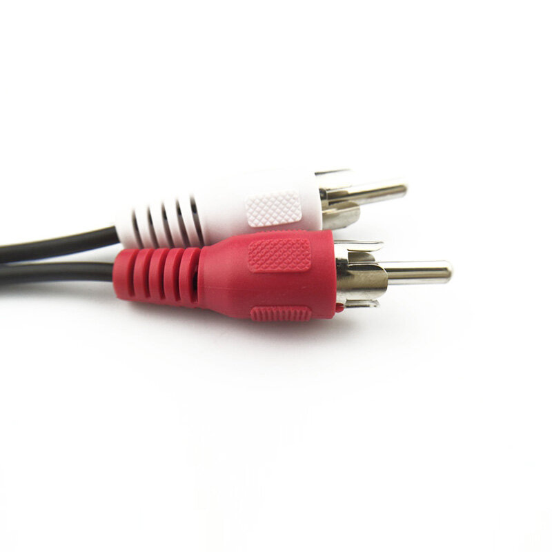 Cctv dupla cabo rca áudio estéreo adaptador de vídeo 3.5mm cabo duplo fêmea jack para 2rca macho tomada 3.5 y plug conversor