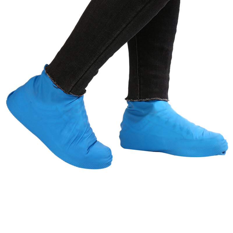 1 par de fundas de látex reutilizables para zapatos para botas de lluvia antideslizantes impermeables 