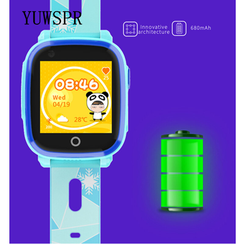 Relógio inteligente infantil gps 4g, à prova d'água, ip67, bluetooth, chamada de vídeo, lanterna, gps, lbs, wifi, localização, infantil, relógio inteligente df33z
