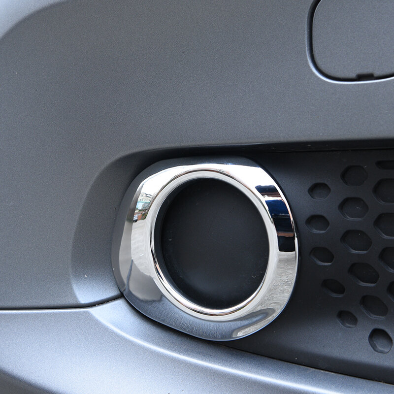 Dla Mercedes smart 453 forfour fortwo przednie lampy przeciwmgielne akcesoria samochodowe zewnętrzne naklejki samochodowe ABS chromowane wykończenie car styling 2 sztuk