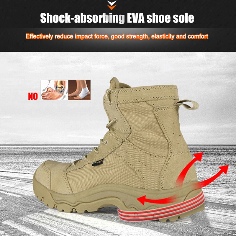 Soldado Livre-Men's Tactical Breathable Lightweight Mountain Boots, sapatos de caminhada, esportes ao ar livre, camping, escalada