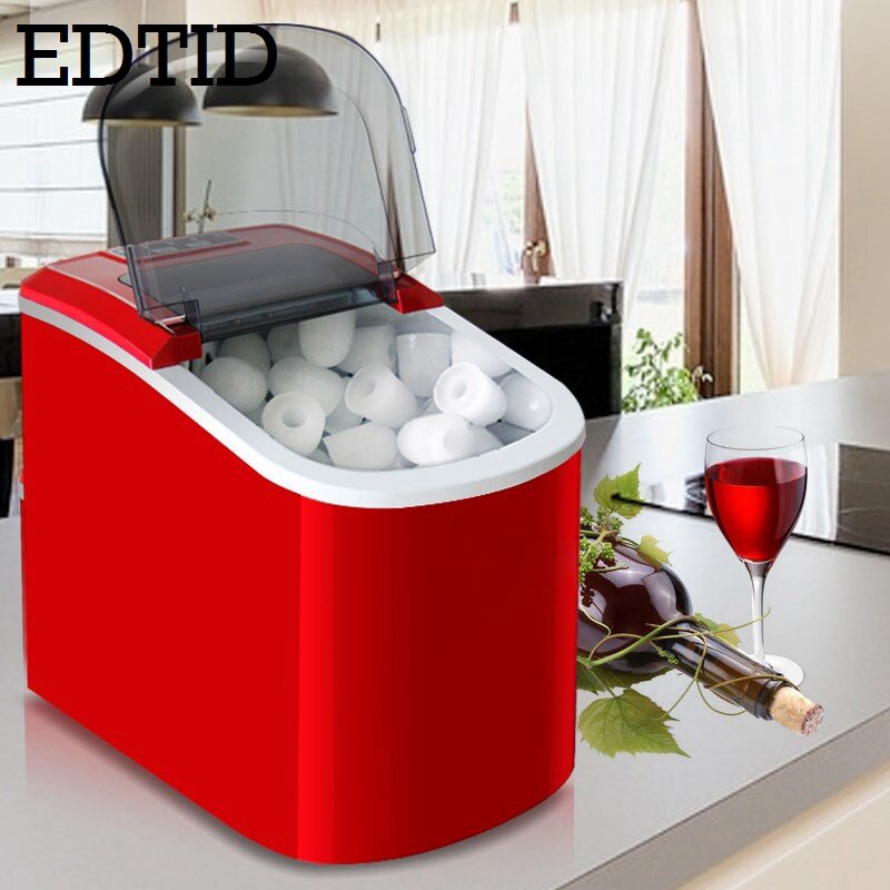 Cafeteira automática comercial de cubos de gelo, portátil, elétrica, redonda, 15kg/24h, vaporizador de café