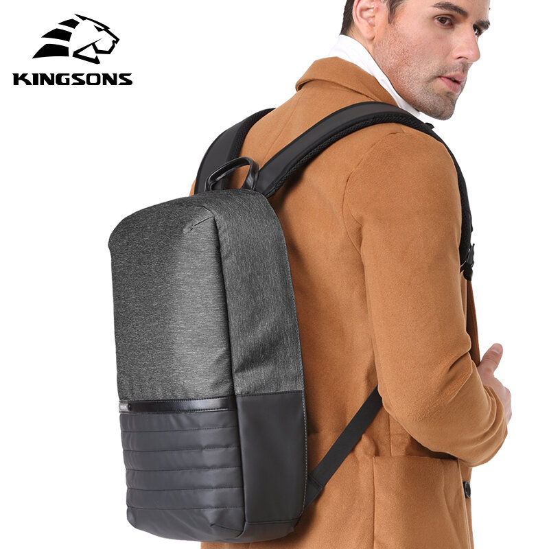 Kingsons 15 inch Laptop Backpack USB Charging Anti Theft Backpacks Men Travel Backpack Waterproof School Bag Male Mochila