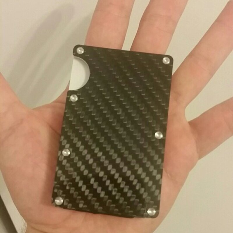 2020 新デザインミニマ財布 rfid ブロッキング男性炭素繊維財布クレジットカードホルダー