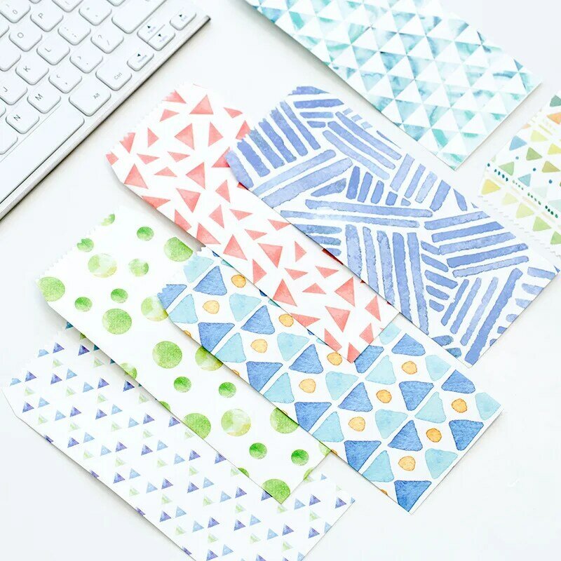 30 pcs/lot Geometric patterns Korea Cute Cartoon Colorful Paper Envelope Gift Craft Envelopes for Wedding Letter Invitations
