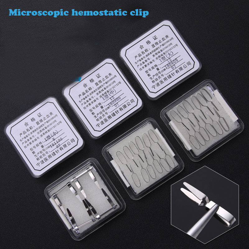 Clip per vene emostatiche microscopiche clip per vasi piccoli esperimento per animali domestici arteriosa dispositivo chiuso clip di blocco temporaneo