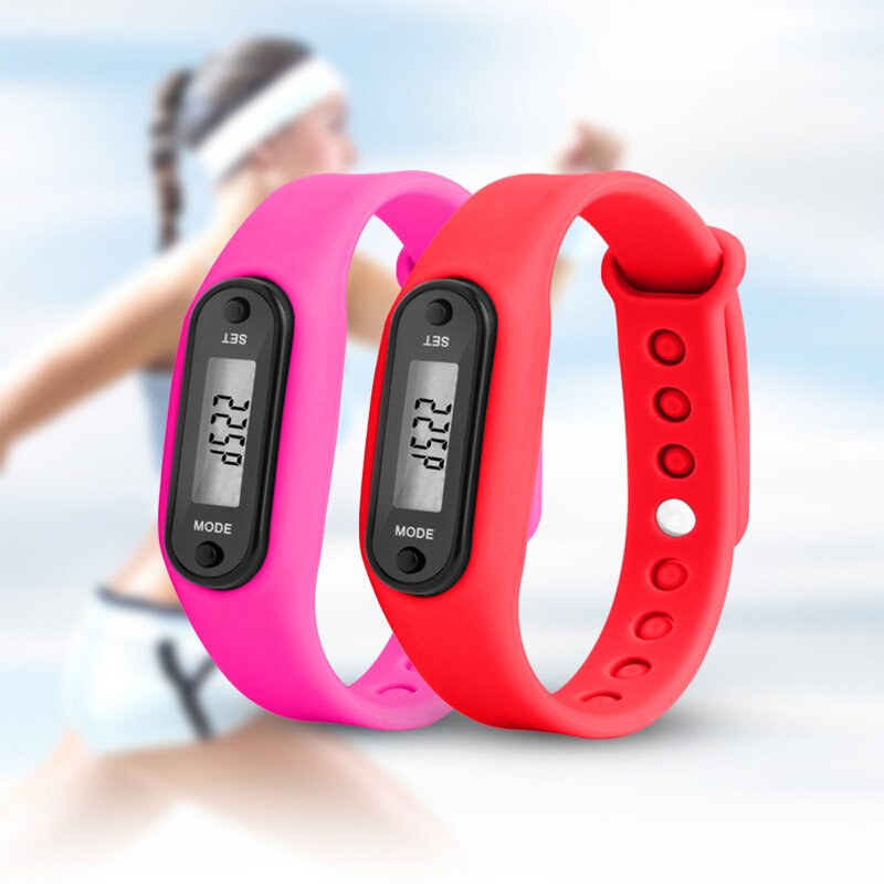 Digital LCD Schrittzähler Run Schritt Uhr Armband Schrittzähler Kalorien Zähler Digitale Walking Distance Sport Multi-funktion Uhr Q