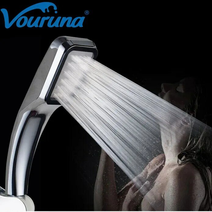VOURUNA-Cabezal de ducha de mano ABS cromado, ducha de masaje, Spa, una función