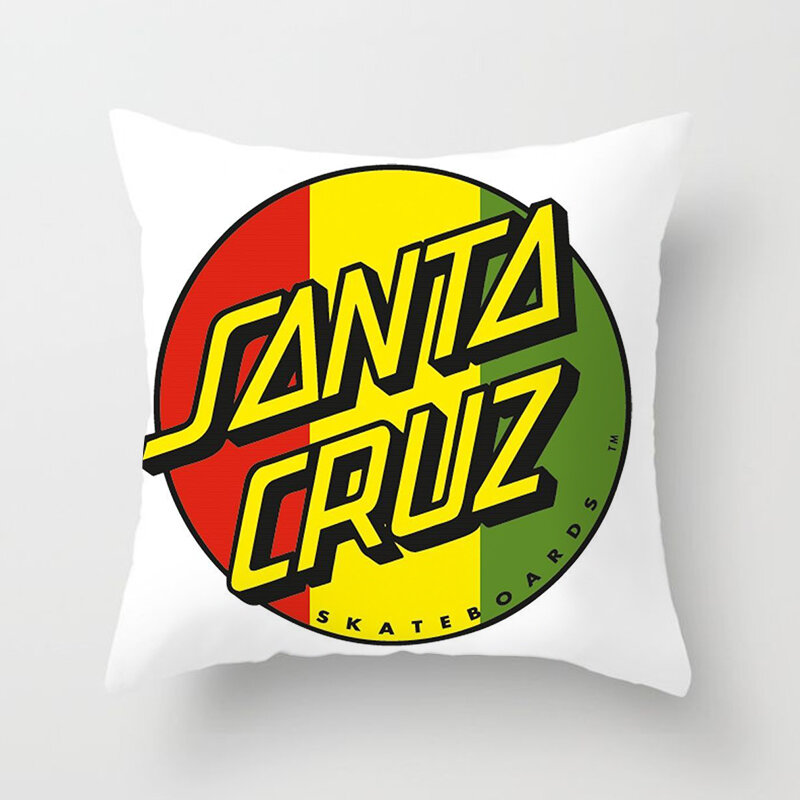 ZENGIA – housse de coussin Santa Cruz en polyester, taie d'oreiller décorative pour la maison, avec lettres imprimées, pour la taille, 45x45cm
