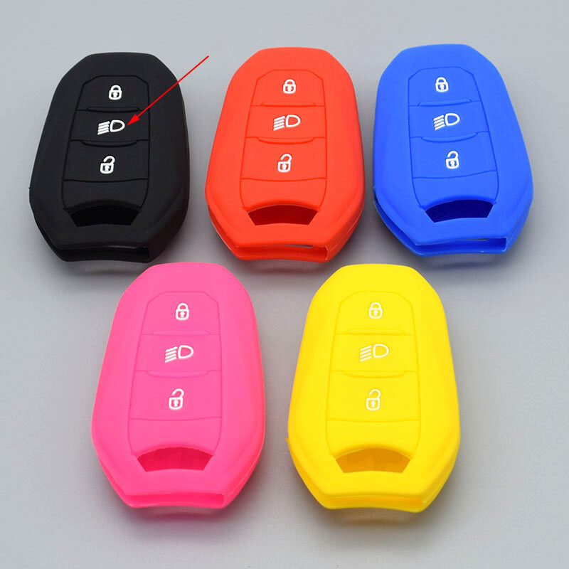 10 units silicone rubber car key case cover holder shell for Peugeot 308 508 2008 3008 4008 5008 for Citroen smart remote key