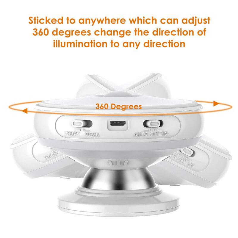 Магнитный светодиодный ночсветильник с датчиком движения и поворотом на 360 градусов