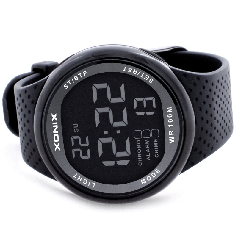 Quente!!! Relógio digital esportivo masculino, relógio de pulso à prova d'água da moda para homens, relógio digital de 100m para mergulho e natação