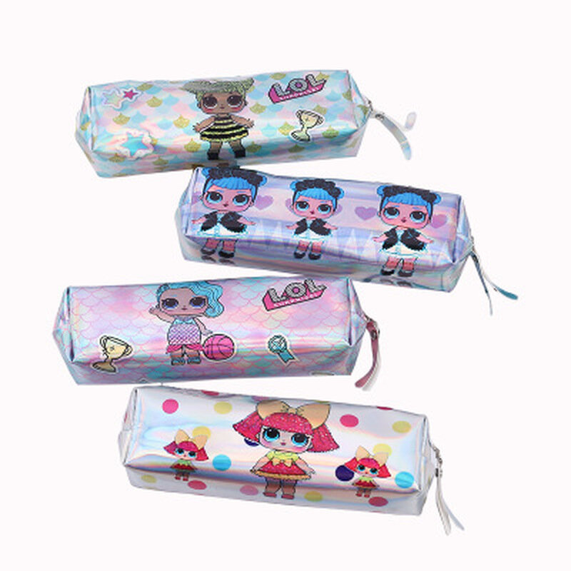 Bolsa de lápices de dibujos animados para estudiantes, estuche de papelería con cremallera para suministros escolares Kawaii, 1 paquete