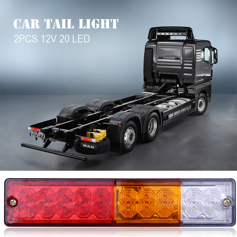 Luces traseras impermeables para coche, 2 piezas, 8, 19, 20, 30, 46, 72LED, par de luces traseras de 12V/24V para remolque, camión, coche, Lighti