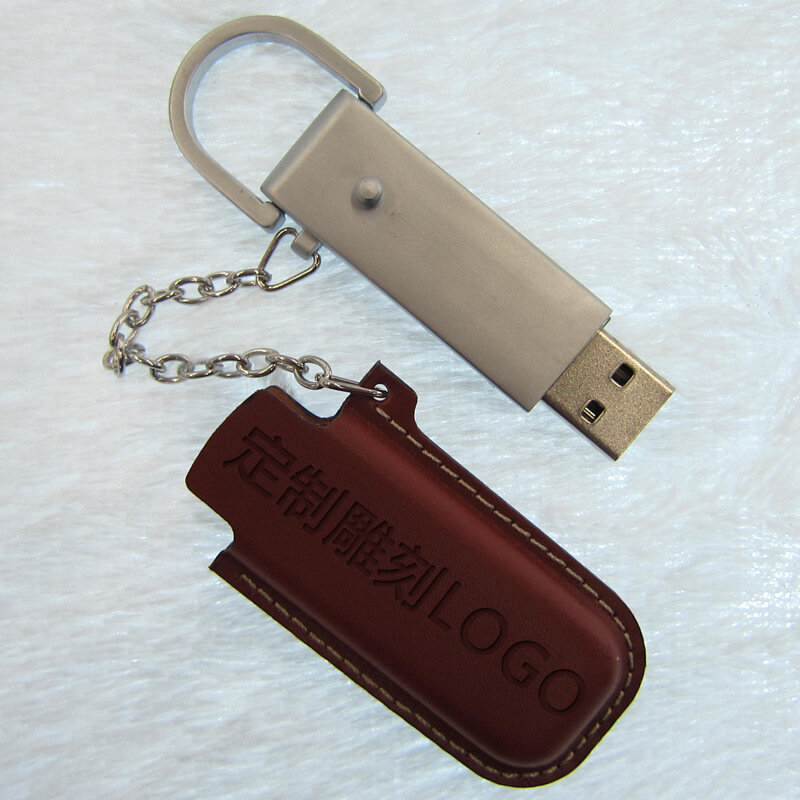 크리에이티브 가죽 USB 2.0 플래시 펜 드라이브 가죽 스토리지 카드 디스크, 4g 8g 16g 32g 64g 128g 펜드라이브 USB 드라이브 메모리 스틱