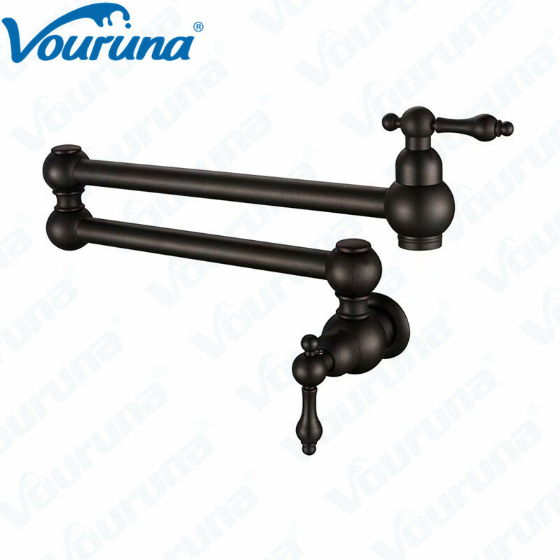 VOURUNA Single Cold ORB Pot Filler Taps Wall Mounted Kitchen Faucet Oil Rubbed Bronze