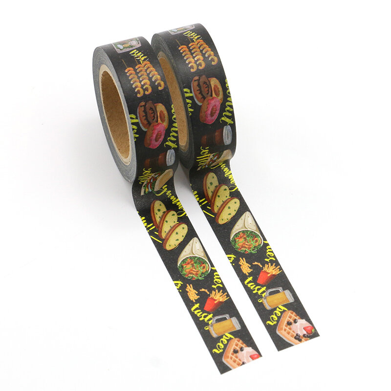 1Pcs Yummy Western Lebensmittel Pizza Köstliche Speisen Hamburger Mahlzeit DIY Washi Tape Dekorative Masking Tape Tagebuch Deco Scrapbooking