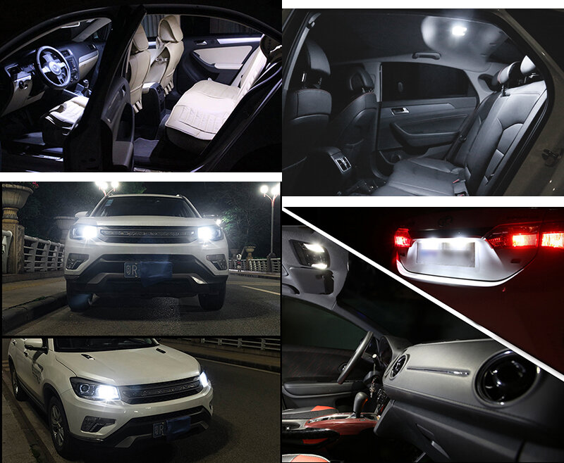Bombilla LED Canbus para coche, luz de estacionamiento sin Error, señal de giro lateral, color blanco, 12V, T10 194 W5W 5630 SMD, 2 piezas