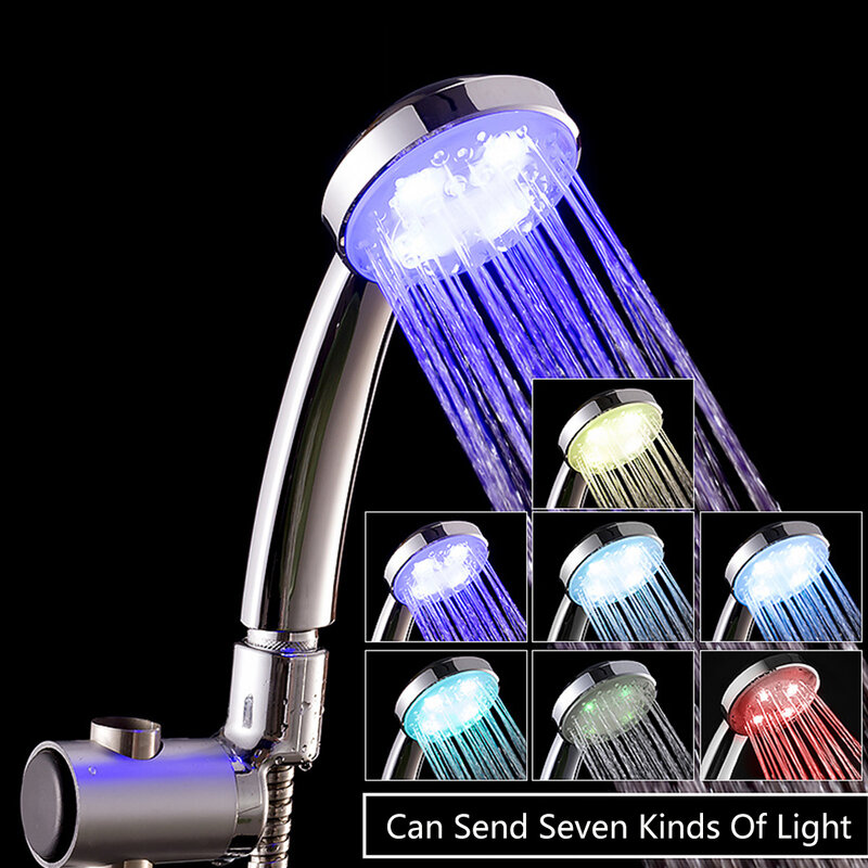 7 اللون LED دش رئيس لا LED الأمطار تغيير دش رئيس الضغط التلقائي شلال دش الحمام واحد دش