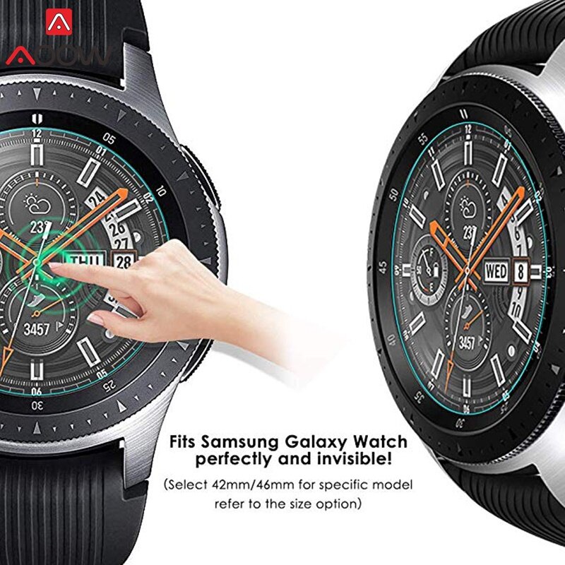 Protector de pantalla de vidrio templado para Samsung Galaxy Watch, película protectora antiexplosión y antigolpes, 42mm, 46mm
