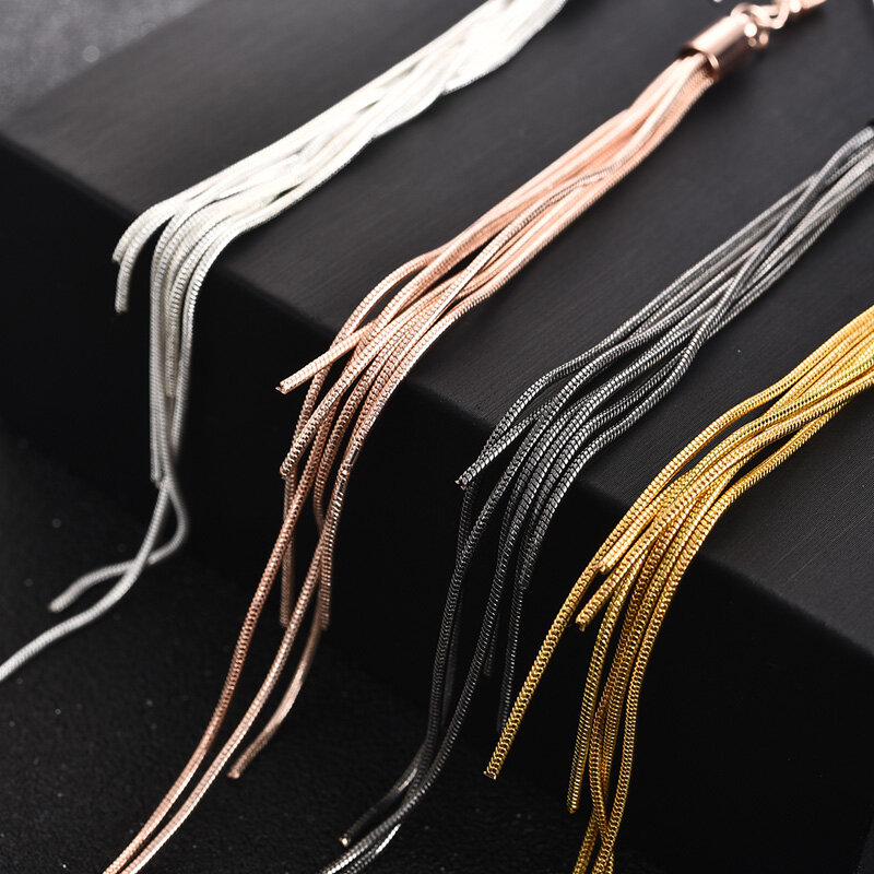 Jiayiqi długie kolczyki w stylu Vintage srebrny frędzel kolczyki wysokiej jakości kolczyki biżuteria dla kobiet najlepszy prezent 2018