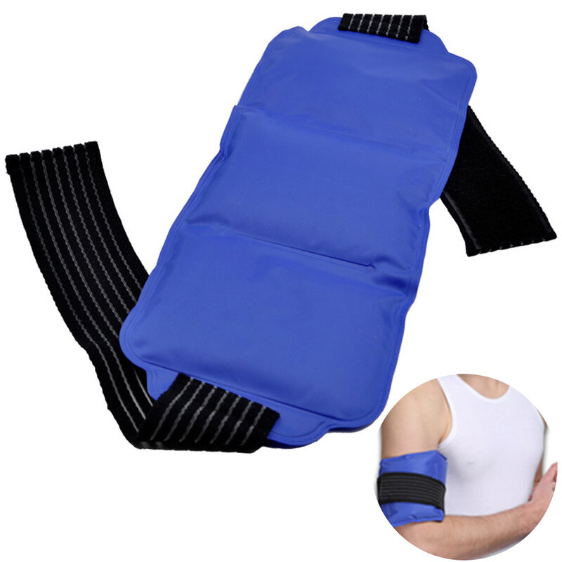 Reusable Ice Pack For Injuries Gel Wrap Hot Cold Therapy Pain Relief with Straps Back Shoulders Waist Refrigerator Cooler Bag