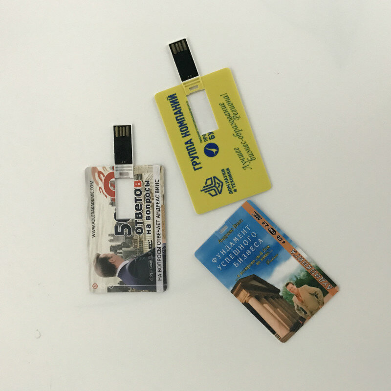Cartão de banco de plástico em forma de 2 lados, logotipo da impressão usb 2.0, 4-32gb de memória flash drive usb (mais de 10 peças de logotipo personalizado)