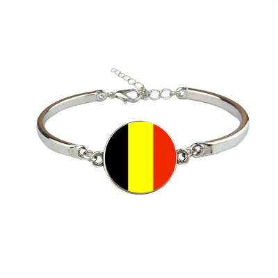Brazaletes con Bandera de Bélgica, brazaletes con bandera de Bélgica, joyería