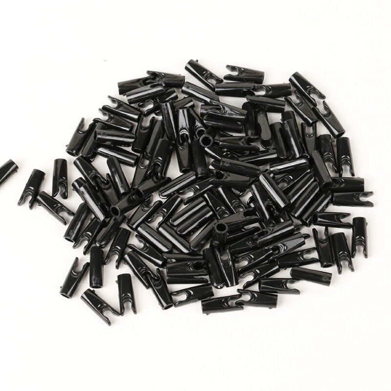 30-50-100 Pcs Plastic S Pin Zwarte Pijl Nokken Staart Voor Carbon En Aluminium As Accessoires Boogschieten jacht Schieten Overhaast