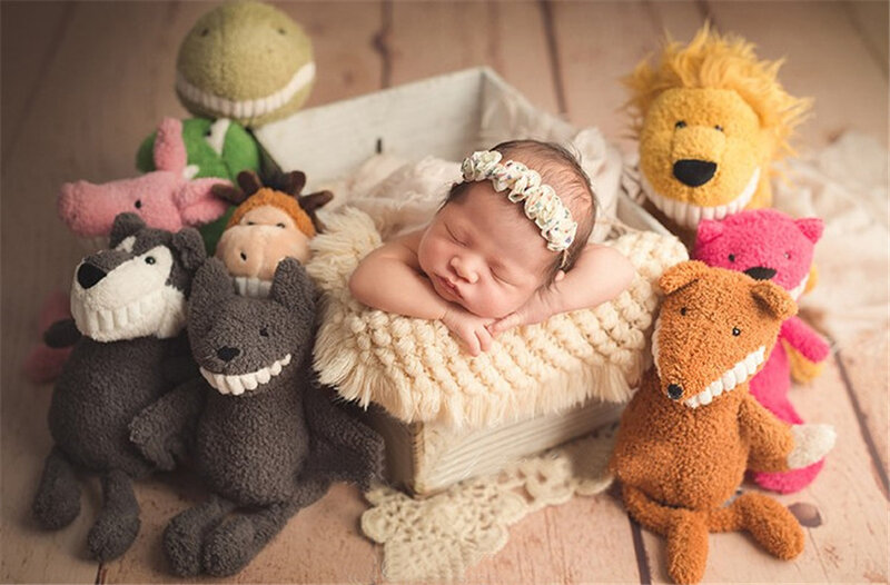 Adereços para fotografia de recém-nascidos, cobertor de malha de lã para bebê, acessórios para fotos em grupo