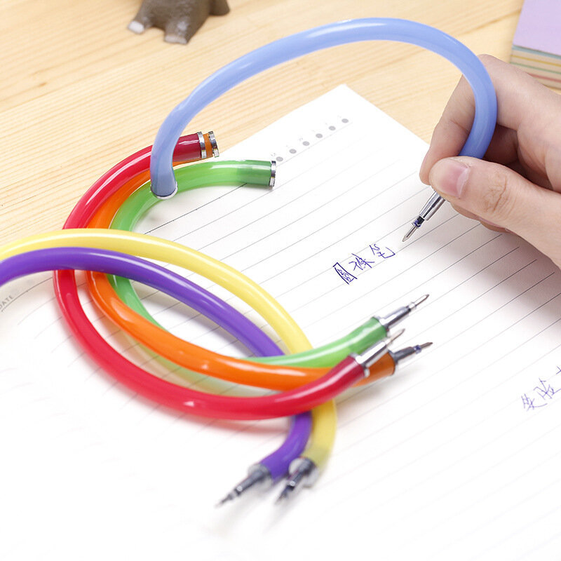 Bolígrafo Flexible creativo para la escuela y la Oficina, brazalete de plástico suave, bolígrafos, regalos, suministros promocionales, 1 ud.