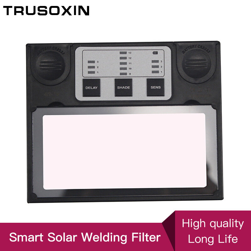 Samrt Solar Li Batterij Automatische Verduistering Tig Mig Mag Mma Elektrisch Lassen Filter/Masker Lens Voor Lasmachine