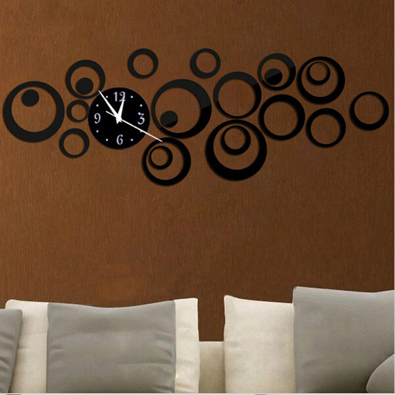 Reloj De Pared De cuarzo con diseño moderno para sala De estar, relojes decorativos grandes 3d, espejo acrílico, bricolaje, nuevo