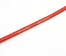 1 Meter 18AWG Silicone Wire/ Silica Gel Wire/ Silicone Cable (150/0.08, OD: 2.3)-Red Color