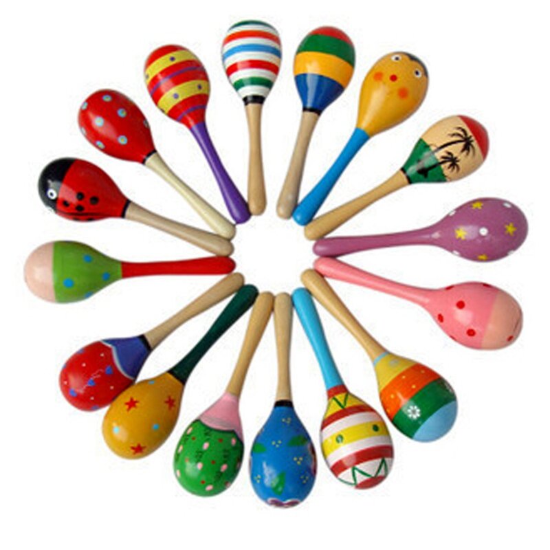 1 pz Baby Sand Hammer giocattoli musicali giocattoli per bambini bambino in legno bambino strumento di educazione precoce sonaglio strumento musicale giocattoli a percussione regali