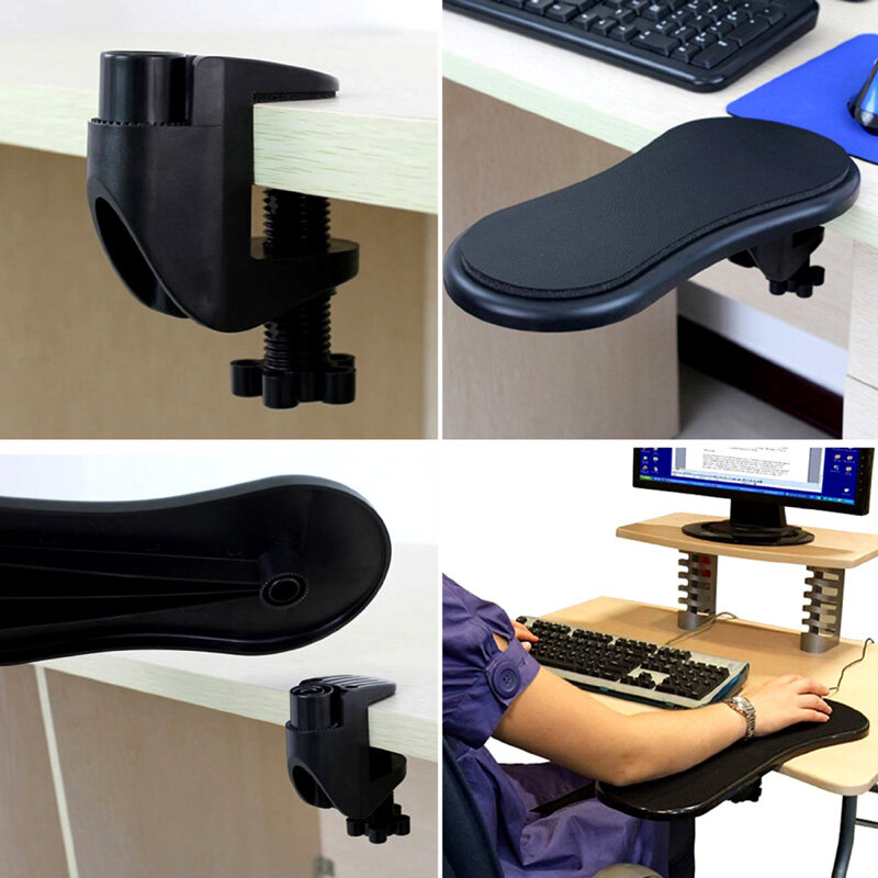 Attachable Sandaran Tangan Pad Meja Meja Komputer Lengan Dukungan Mouse Bantalan Lengan Pergelangan Tangan Bertumpu Kursi Extender Hand Shoulder Melindungi Mousepad