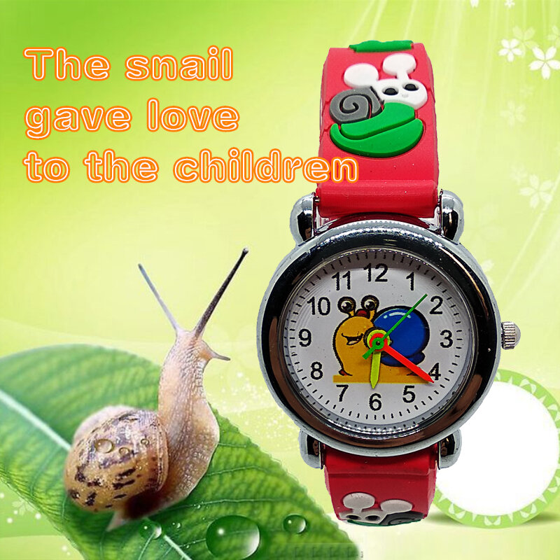 Cartoon Natur schnecke Kinder Quarz Uhr Für Kinder Jungen Mädchen Lässige Mode Armband Armbanduhr Kind Uhr Relogio Garoto