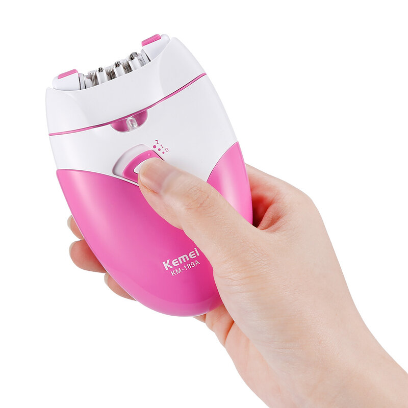 Kemei-depiladora recargable para mujer, máquina de afeitar eléctrica con carga USB, recortadora de pelo, KM - 189A