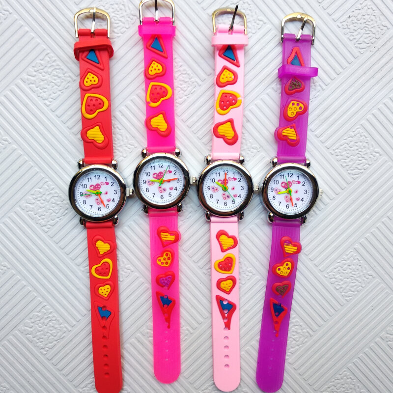 Reloj con esfera de 4 colores para niños y niñas, Reloj de cuarzo, regalo para bebés