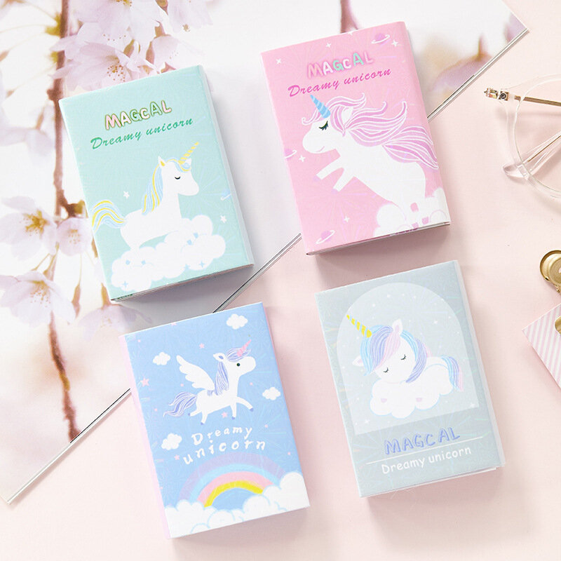 Creative Student Stationery Unicorn Post Messages Pad Stickers Memo Notes Set