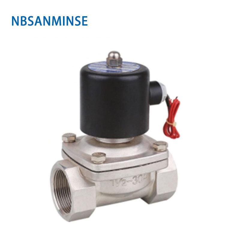 2WB-8 1-1/4 1-1/2 2 Solenoid Valve Stainless Steel Direct-acting Diaphragm Square Coil Solenoid Valve For Air water oil Sanmin