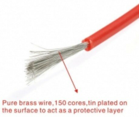 1 Meter 18AWG Silicone Wire/ Silica Gel Wire/ Silicone Cable (150/0.08, OD: 2.3)-Red Color