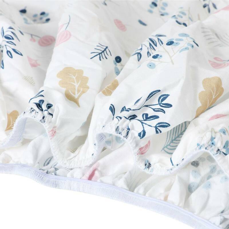 شرشف سرير أطفال ناعم ، واقي مرتبة ، ملاءة سرير مرنة برسومات كرتونية لحديثي الولادة ، 100%