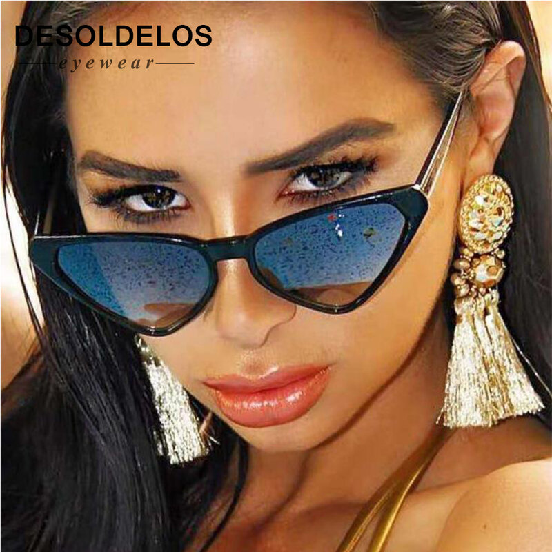 2019 moda Óculos De Sol Mulheres Olho de Gato Do Vintage Óculos Retro das Mulheres Óculos de Proteção UV Óculos de Sol Das Senhoras Óculos Cateye